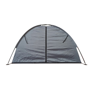 Estante para zapatos para acampar al aire libre, carpa plegable de 128x55x75cm, armario de almacenamiento con 9 compartimentos, gris, marrón, tres capas, resistente al agua - Product Image 2
