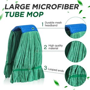 Commercial Heavy Duty Industrial Microfiber <strong>Mop</strong> With Long Handle <strong>Replacement</strong> <strong>Head</strong> String Wet <strong>Mops</strong> for Home Office <strong>Floor</strong> Cleaning - Product Image 3