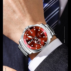 Montres de luxe pour hommes, étanches, en acier inoxydable, lumineuses, avec date, chronographe, montre-bracelet à quartz de haute qualité pour hommes - Product Image 2