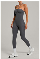 Combinaisons de yoga personnalisées pour femmes, sexy, extensibles dans les quatre sens, longueur intégrale, taille haute, relevage des hanches, vêtements de sport, combinaison, body