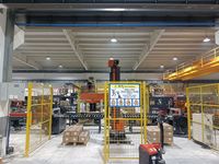 Ligne d'emballage de boîtes en carton Focus Machinery, machine de remplissage de boîtes en carton avec fonctions d'étiquetage, de scellage et de palettisation
