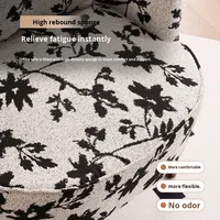 Chaise simple rétro de style américain Utilisation domestique Petits appartements Balcon Salon Chambre à coucher Nordic Simple Leisure Floral Fabric