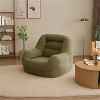 Fauteuil inclinable moderne et confortable en velours côtelé, grand format, facile d'entretien, pour salon, appartement, hôtel, villa ou école