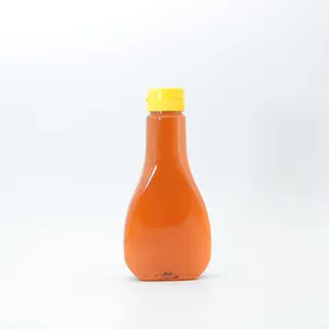 Beste Prijs Doorzichtige Plastic Fles Pet Knijpfles Met Tuit Dop/Flip Dop Voor Honing Siroop 200Ml 300Ml 500Ml 10Oz 16Oz