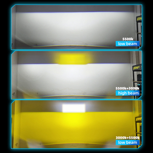 ไฟส่องกระจังหน้า SANVI S100 LED สีขาว-เหลืองอำพัน แบบสองสี พร้อมฟิล์มเคลือบสีน้ำเงิน กันน้ำ สำหรับรถยนต์โตโยต้าและฟอร์ด - Product Image 3