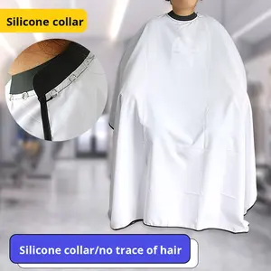 Ouranmi Cape de coiffure adulte en silicone imperméable à l'eau écharpe à encolure antiadhésive modèle MI-HR-2087 pour une utilisation en salon - Product Image 4