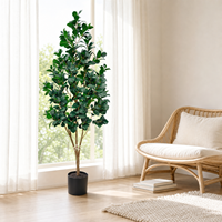 Arbre artificiel Pittosporum de 1,8 m (6 pieds) en gros, plante à petites feuilles artificielles pour la décoration de la maison, du bureau, du hall d'hôtel, du restaurant