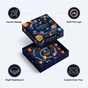 Cosmic <strong>Galaxy</strong> Themed Hard Candy <strong>Gift</strong> Box With Orbit Inner Tray Two Piece Lid &amp; Base Sweet Packaging Box for Confectionery - Product Image 2