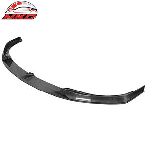 Pour Tesla Model S 2021-2025 V Style Noir Brillant Fibre de Carbone CF Lèvre de Pare-chocs Avant 3PC Kit Carrosserie de Haute Qualité - Product Image 3