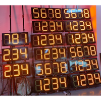 Panneau LED personnalisé pour affichage des prix du carburant, haute luminosité, écran anti-temperatures élevées pour projet de station-service en Arabie Saoudite
