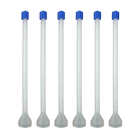 Buse de mélange statique DCTHA160-432LL bleue avec adaptateur Luer Lock pour tube mélangeur d'adhésif époxy AB pour encapsulation électronique