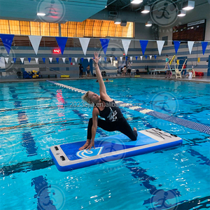 Di alta qualità gonfiabile galleggiante sport acquatici fitness acquatico tappetino Yoga Tumbling per la ginnastica piattaforma gonfiabile Air Dock - Product Image 3