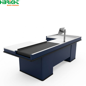 Wood Grain Retail <b>Checkout</b> <b>Counter</b> Cashier POS <b>Counter</b> Modern Store Payment Desk for Supermarket and Retail Store - Product Image 4