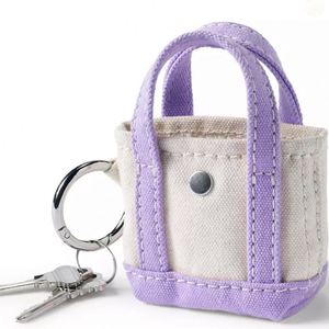 Stylish Mini Canvas Keychain Promotional Welcome <b>Gifts</b> Hanging Tote Bag Pendant Charm Women Handbag Fashion Handmade - Product Image 2