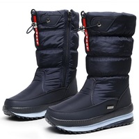 Bottes de Neige pour Femme, Bottes d'Hiver à Plateforme Épaisses en Peluche, Imperméables, Antidérapantes, Mode Féminine, Chaussures d'Hiver Chaudes à Fourrure