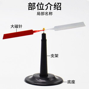 A pair of airfoil-shaped magnetic needles, J24008. These airfoil-shaped magnetic needles are used in <b>physics</b> experiments, as - Product Image 3