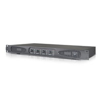 Amplificateur de puissance professionnel 4 canaux classe D, design 1U pour montage en rack, ventilation haute efficacité pour système audio de tournée de concerts