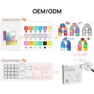 Ensemble <span class=keywords><strong>de</strong></span> jouets éducatifs Montessori MNTL pour la <span class=keywords><strong>maternelle</strong></span>, tuiles magnétiques, bricolage, tuiles <span class=keywords><strong>de</strong></span> <span class=keywords><strong>construction</strong></span> magnétiques 3D, jouet STEM pour enfants - Product Image 4