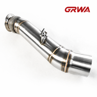 GRWA Downpipe Catalyzed N55 3.0T SS304 3.0 Pouces pour BMW F07 535i X5 E70 F15 X6 E71 F16 Downpipe d'échappement Performance