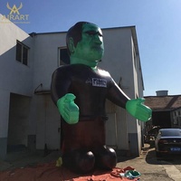 Ballon gonflable géant de mascotte de dessin animé Frankenstein pour décoration d'Halloween