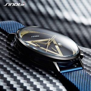 Reloj de Pulsera de Cuarzo Multifunción para Hombre, Diseño Creativo con Esfera Triangular Invertida, Segundero Pequeño, Correa de Malla de Acero - Product Image 5