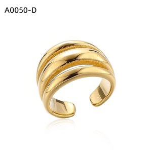 เอมี่ เอมี่แฟชั่นริง A0050 สแตนเลสสตีล 925 ชุบเงินรูปทรงเรขาคณิตแหวนค็อกเทลสำหรับผู้หญิงสวมใส่ทุกวันของขวัญเครื่องประดับ - Product Image 2