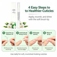 Stylo d'huile revitalisante pour cuticules Salon Essential, écologique, avec embout pinceau, adoucit et nourrit, produits de soin des ongles pour manucure