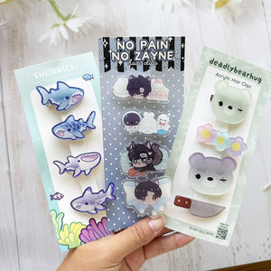 Pinzas para el pelo personalizadas de dibujos animados bonitos de <span class=keywords><strong>Anime</strong></span> LADS, pinza de resorte de Metal, horquilla acrílica, pinzas para el pelo para niñas encantadoras, accesorios de regalo - Product Image 6