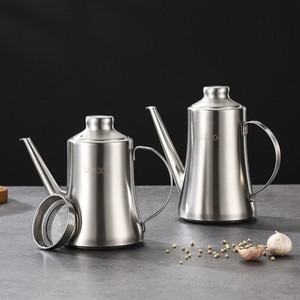 304 Stainless Steel Oil <b>Bottle</b> Cylinder Shape Metal Lid Household Food Storage - Product Image 2