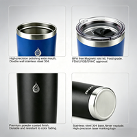 Gobelet isotherme personnalisé avec logo, 10 oz, 20 oz, 30 oz, en acier inoxydable avec couvercle coulissant, tasse de voyage en acier inoxydable