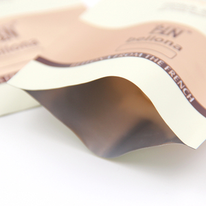 Sachets YSH personnalisés en PET laminé, matériaux recyclés, étanches, beiges, à trois soudures latérales, pour thé, cosmétiques, masques faciaux, mascara, thermosoudables - Product Image 4