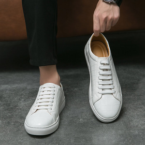 Scarpe Casual da Uomo in Pelle di Coccodrillo, Basse con Lacci, Comode e Antiscivolo per Attività all'Aperto e Quotidiane - Product Image 6