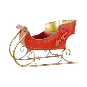 Adorno de mesa de trineo de Navidad de Metal clásico decoración de vacaciones elegante adecuada para casas de invierno acogedoras - Product Image 1