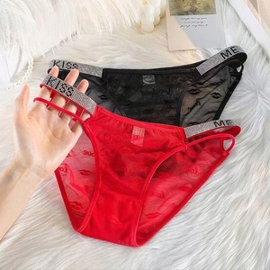 OEM/ODM Venta al por Mayor de Ropa Interior Femenina de Encaje Negro Transparente con Piedras Brillantes, Bragas Elegantes para Chicas Jóvenes, Bikini Transparente - Product Image 4