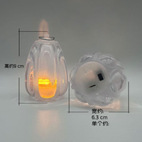 Lanterne LED créative miniature en forme de citrouille en plastique transparent, sans flamme, flottante, à installer dans l'eau, suspendable