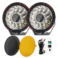 Luz de Trabajo LED Aurora 2026 de 7 Pulgadas, Nueva, Blanca y Amarilla, 2 km de Alcance, Luz LED Láser de 7'' y 75W para Conducción Todoterreno con Cubierta