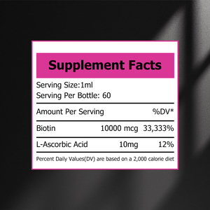 Gouttes liquides de biotine personnalisées en gros, 10000 mcg, pour soutenir la fermeté de la peau, produits de beauté, boisson aux gouttes de biotine - Product Image 2
