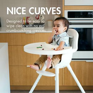 Chaise haute portable moderne 2-en-1 pour bébé et enfant, avec ceinture de sécurité, siège rehausseur en plastique PP gratuit - Product Image 4