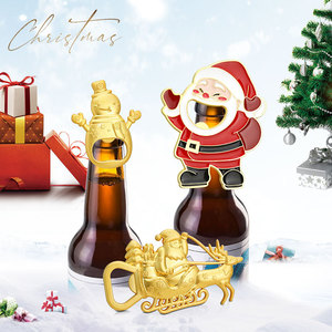Thiết kế hộp quà tặng kim loại giáng sinh mở chai Móc Chìa Khóa Giáng sinh món quà kim loại Giáng sinh bia <span class=keywords><strong>Opener</strong></span> với Snowman và cây - Product Image 3