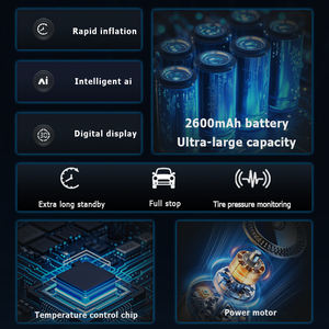 Gonfleur de pneu de pompe à Air de voiture électrique d'affichage numérique Intelligent Portable pour le matériel en métal de boule de moto de vélo de voiture - Product Image 6