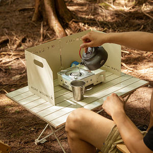 Table pliante d'extérieur en alliage d'aluminium, petit design minimaliste, pliable pour pique-nique, camping, plage - Product Image 3