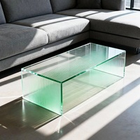 Table basse moderne en acrylique à dégradé personnalisable avec hauteur réglable, taille et couleur personnalisables pour le mobilier de salon