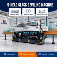 Machine automatique de biseautage de mosaïque en verre, équipement de polissage des bords de petites tuiles pour la décoration murale de fond