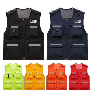 <span class=keywords><strong>Gilet</strong></span> réfléchissant personnalisé de haute qualité avec logo, pour hommes, vente en gros d'usine, multi-poches, <span class=keywords><strong>gilet</strong></span> de sécurité haute visibilité - Product Image 1