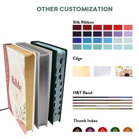 Service de fabrication et de conception de livres personnalisés en cuir PU grand format avec impression quadricolore – Bible d'étude NKJV