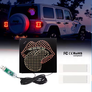 Éclairage ambiant de voiture à LED automatique avec design de langue rouge 2026, décoration murale USB, lumière d'avertissement pour pare-brise, décoration pour voiture - Product Image 2