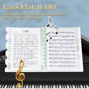 สมุดจัดระเบียบโน้ต<span class=keywords><strong>เพลง</strong></span> พร้อมแถบสีระบุหมวดหมู่ <span class=keywords><strong>ป</strong></span>รับแต่งได้ <span class=keywords><strong>ป</strong></span>กป้องด้วยแผ่นพลาสติก PP - Product Image 2