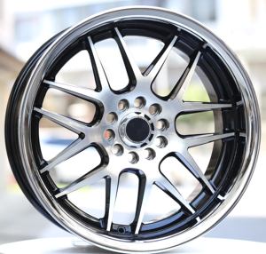 Ruedas <span class=keywords><strong>de</strong></span> 18 Pulgadas con Borde Ancho para Automóviles <span class=keywords><strong>de</strong></span> Pasajeros, Neumáticos <span class=keywords><strong>de</strong></span> Aleación con Bordes Cromados, Delanteras y Traseras con Ruedas Bajas - Product Image 5