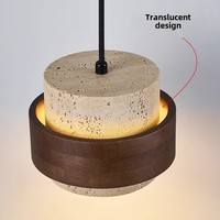 Art moderne simple Huangdongshi lustre de chevet en bois massif petite personnalité créativité pour Restaurant Bar Ji Jifeng Design