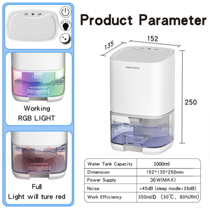 Déshumidificateur portable au meilleur prix d'usine pour la maison – Nouvelle offre promotionnelle - Product Image 6